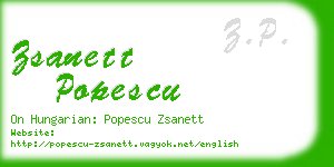 zsanett popescu business card